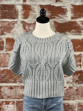 (Restock!)By Together Crochet Sweater in Sage