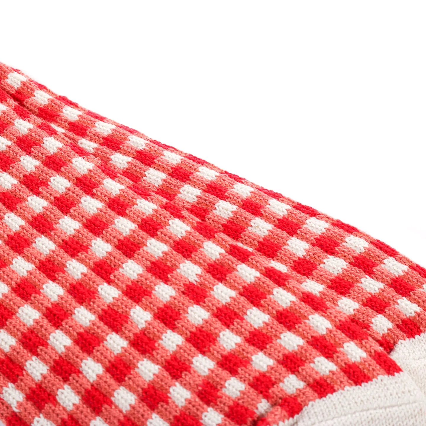 ROTOTO GINGHAM CHECK SOCKS RED