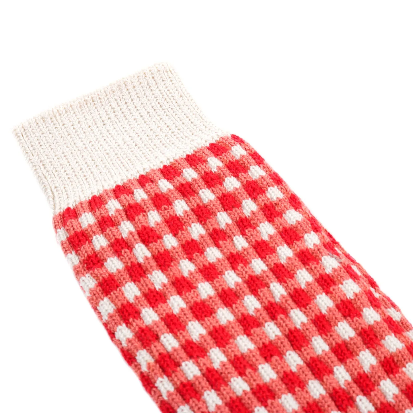 ROTOTO GINGHAM CHECK SOCKS RED