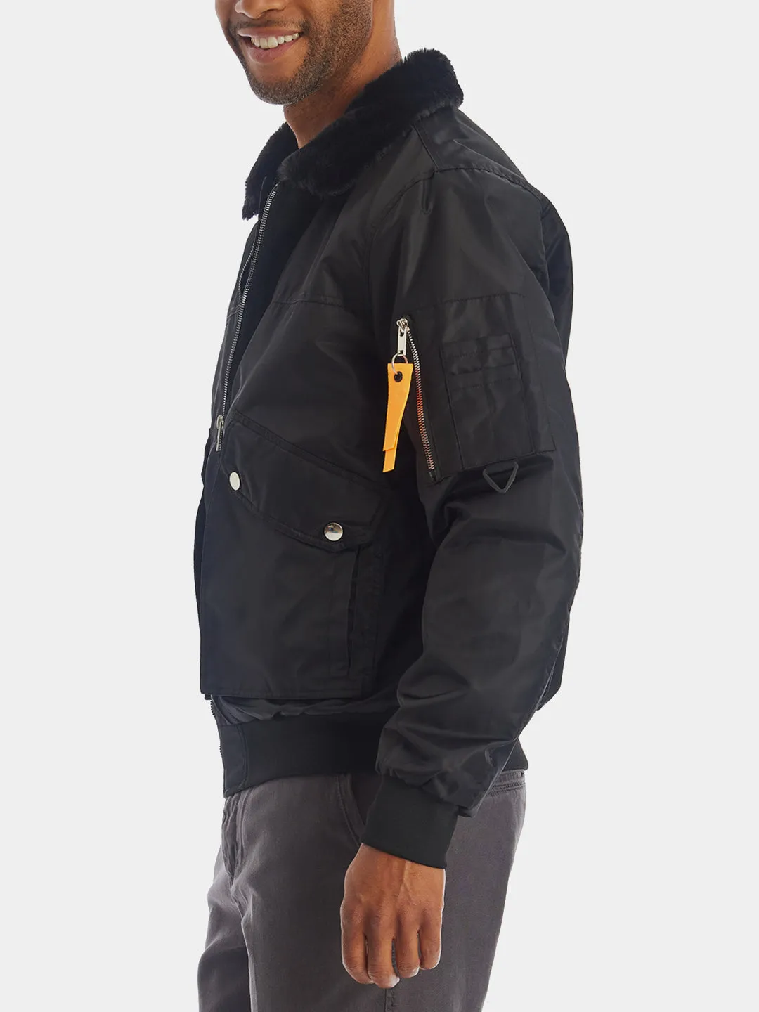 Sherpa Collar Bomber Jacket