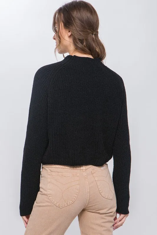 Solid Color Knit Pullover Sweater