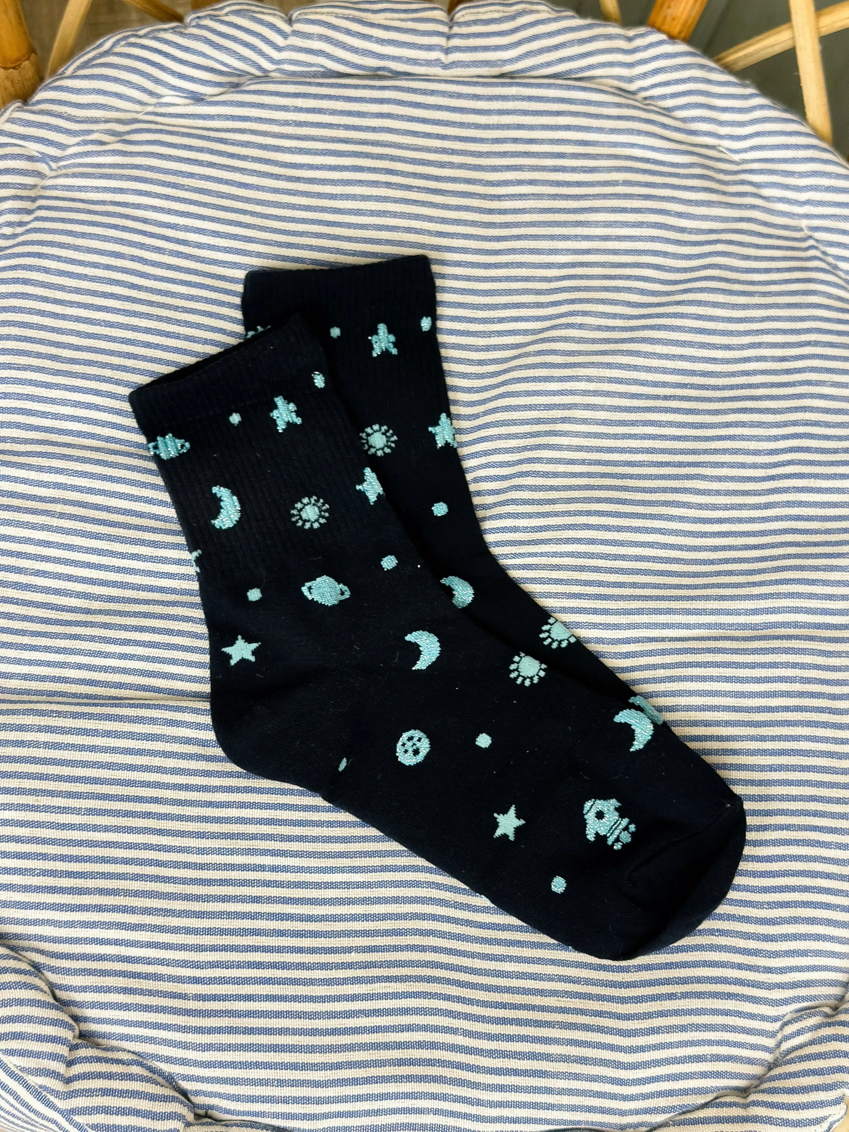 Space Crew Socks - Navy Blue