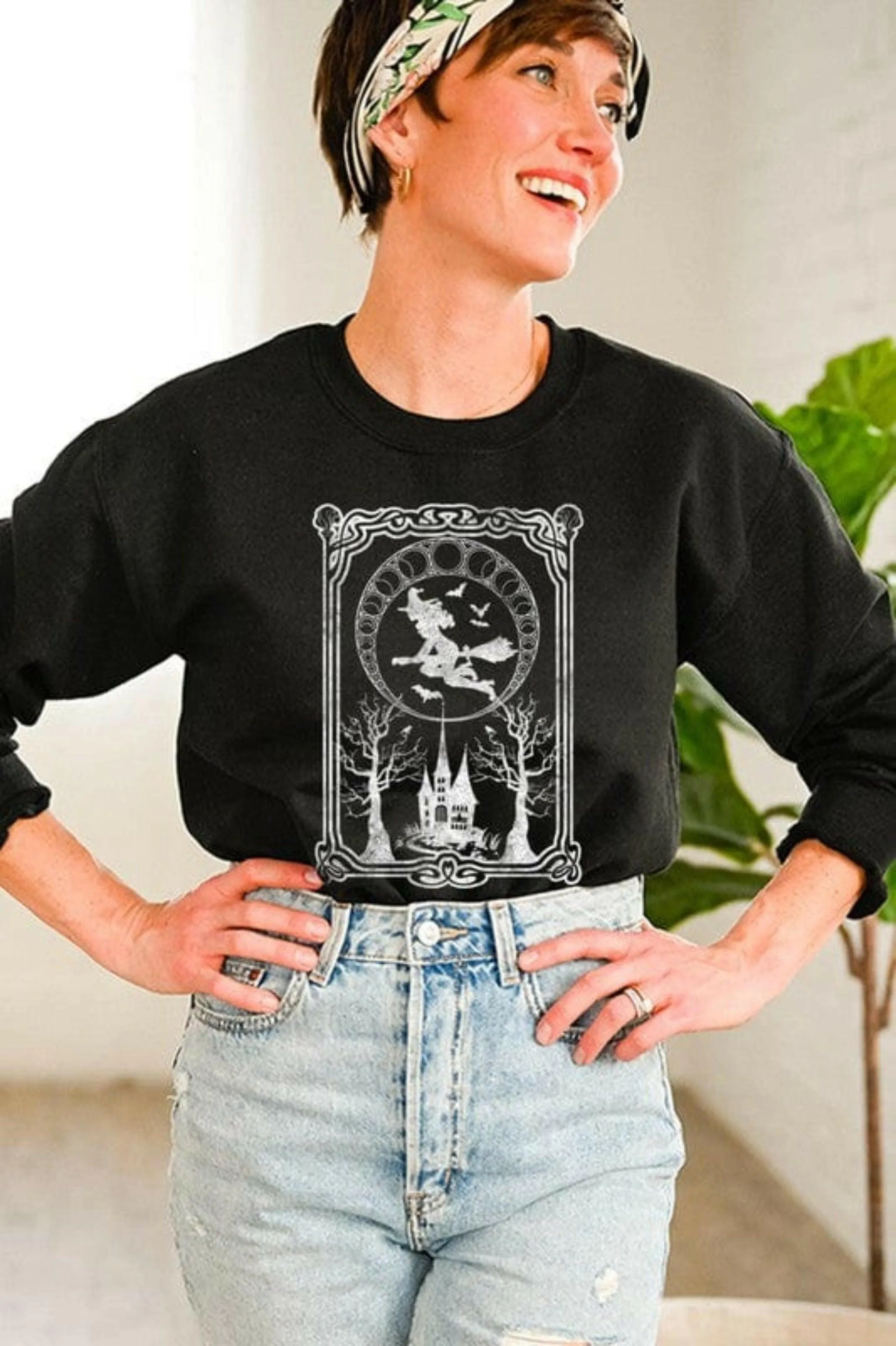 SPOOKY TIME CROPPED TEDDY SWEATER