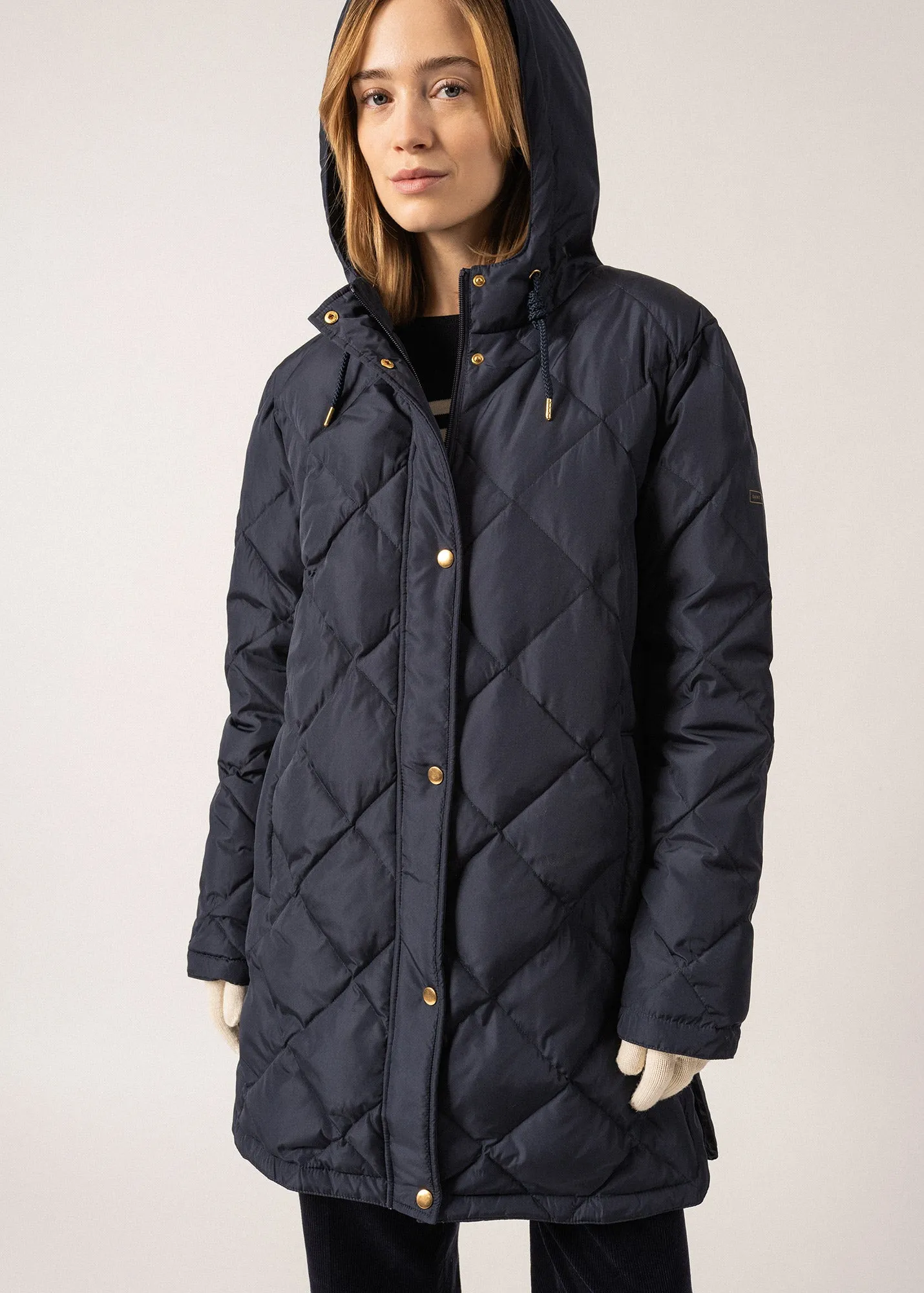 Lightweight Ste Irina Amiral Long Down Jacket with Premium Down Filling