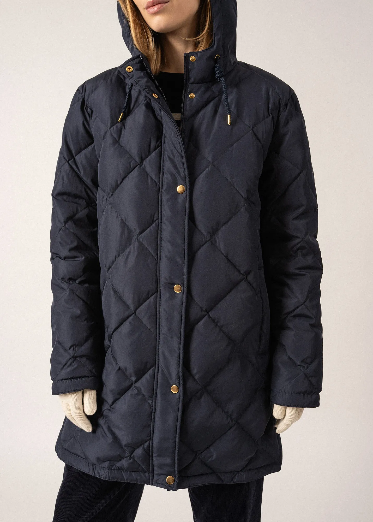 Lightweight Ste Irina Amiral Long Down Jacket with Premium Down Filling