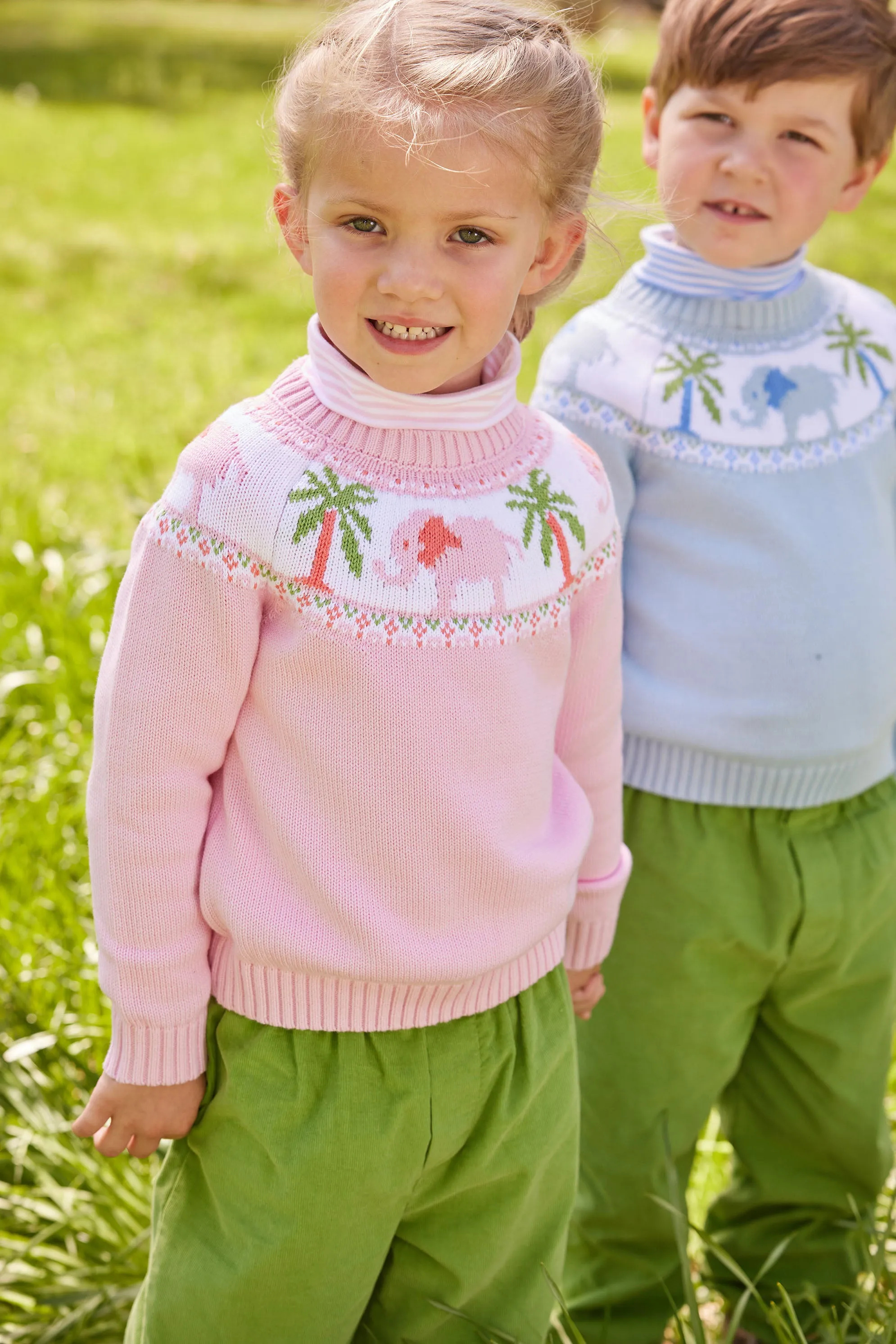 Striped Turtleneck - Light Pink