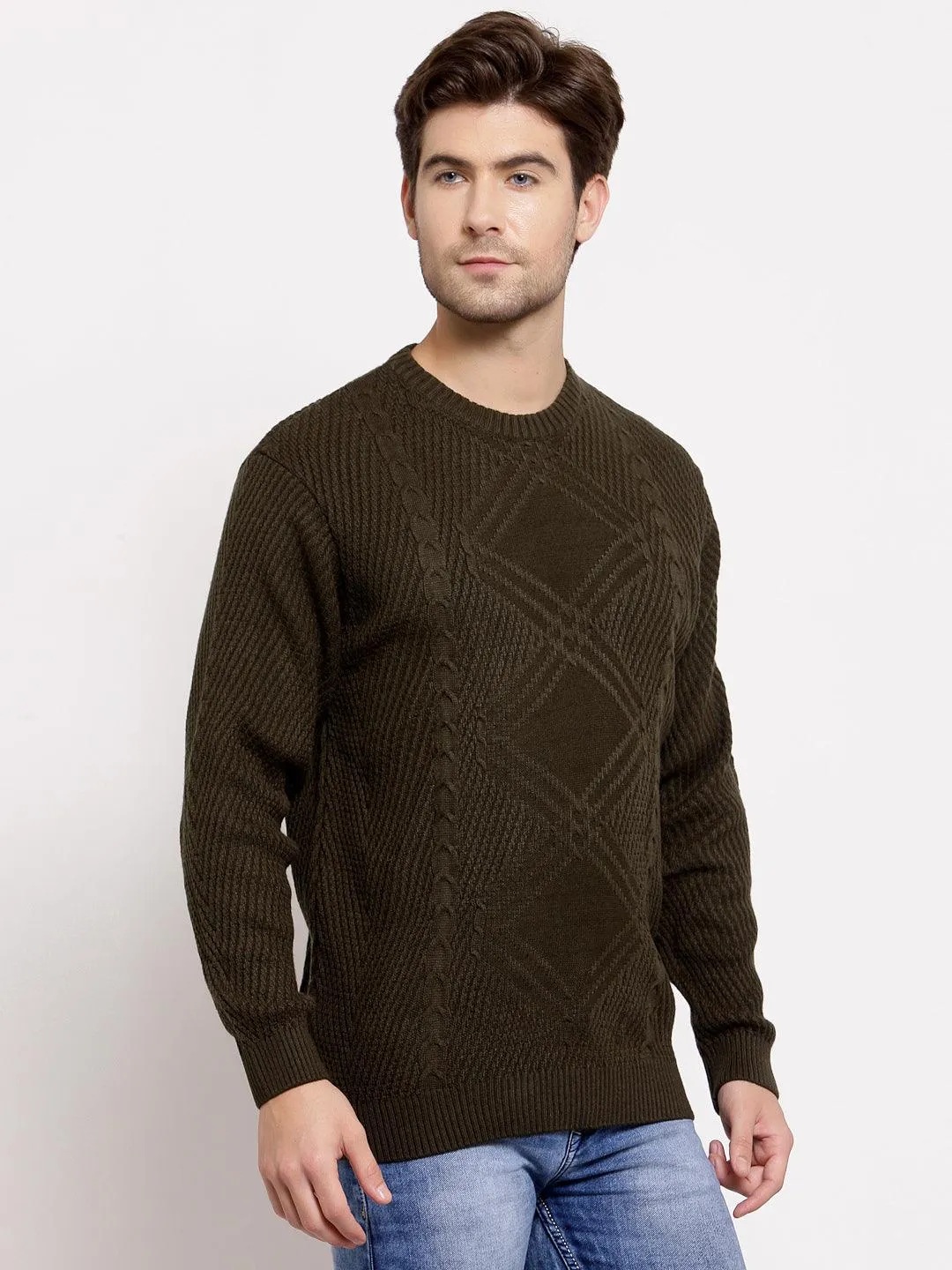 Style Quotient Mens Cable Knit Pullover Sweaters