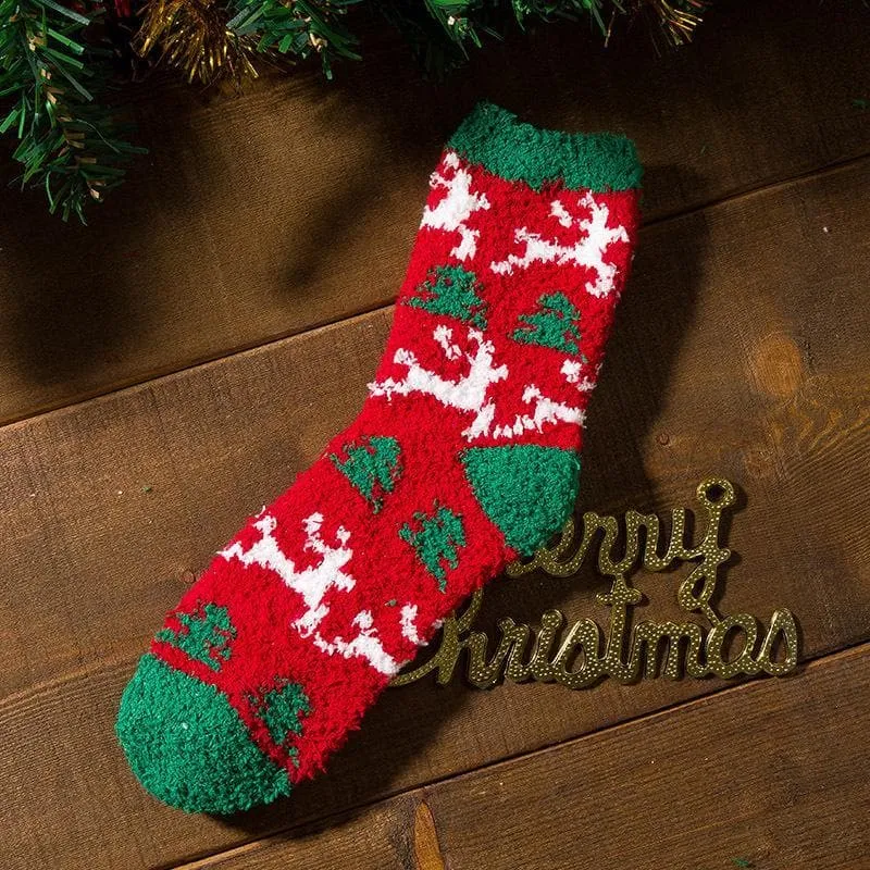 Women's Christmas Coral Fleece Socks